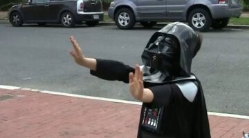 darth vadar kid using the force
