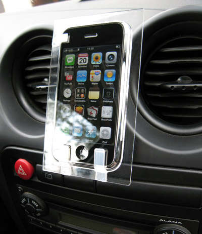  iPod Touch packaging to make a very nice dash mounted dock 