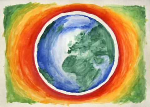 Earth Day painting. 