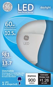 GE dimmable A19 led bulb