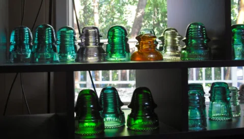 Recycling glass insulators is becoming quite popular. Thousands of people are now collecting these antique relics from old power poles and telephone poles!