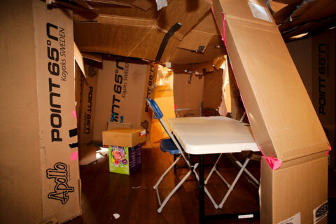 Cardboard Study Fort