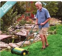 The Sunlawn EM-2 electric push reel mower