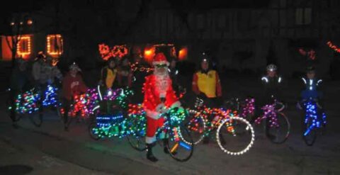 How To Turn Your Bike Into The Hottest Christmas Lights Display on Two Wheels